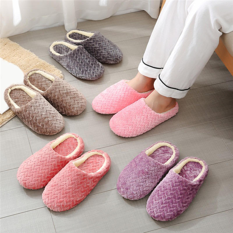 Women's Fashion Japanese Soft Slide Slippers Flat Bottom Cotton Slippers Non-Slip Indoor Comfortable All-Match Slippers