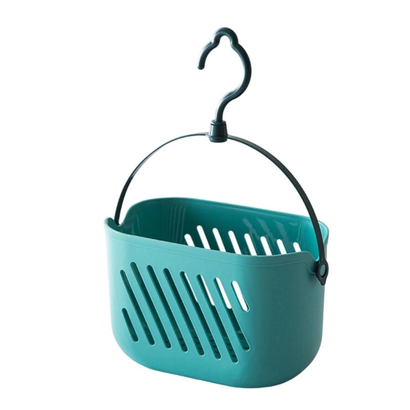 Hanging Shower Holders With Drainage Holes And Handle For Bathroom Organization Plastic Storage Basket Multi Purpose Bath Accessories