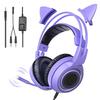 Gaming Hdset 3.5mm Plug Stereo Noise Reduction Cute Cat   Over r Hdphone with Mic for Girls for X BOX PC Phone