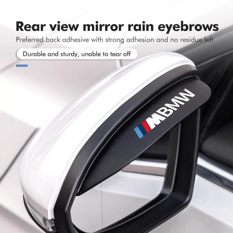 AAAQO1 2pcs Car Rearview Mirror Rain Eyebrow Carbon Fiber Sun Visor For BMW M Performance Alpina M3 M5 M6 X1 X3 X4 X5 G20