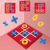 3/12/24 Stück Mini-XO-Filzbrettspiel, pädagogisches XO-Puzzle-Spielzeug für Kleinkinder, Jungen und Mädchen, tragbar, für unterwegs, 2 Spieler, Kampf, strategisches Brettspiel