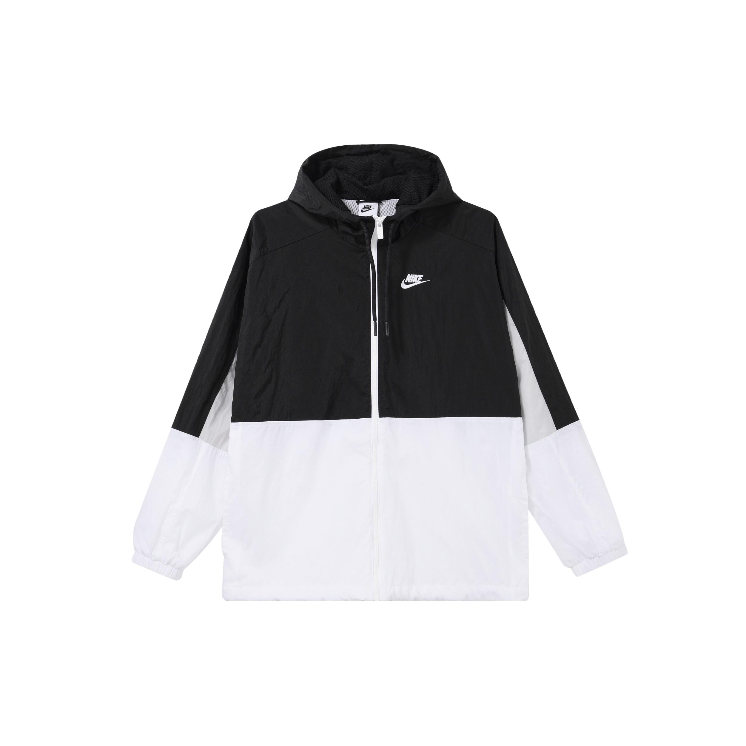 Men s Nike Casual Sports Windproof Hooded Woven Autumn Colorblock Jacket DO0776-010 L