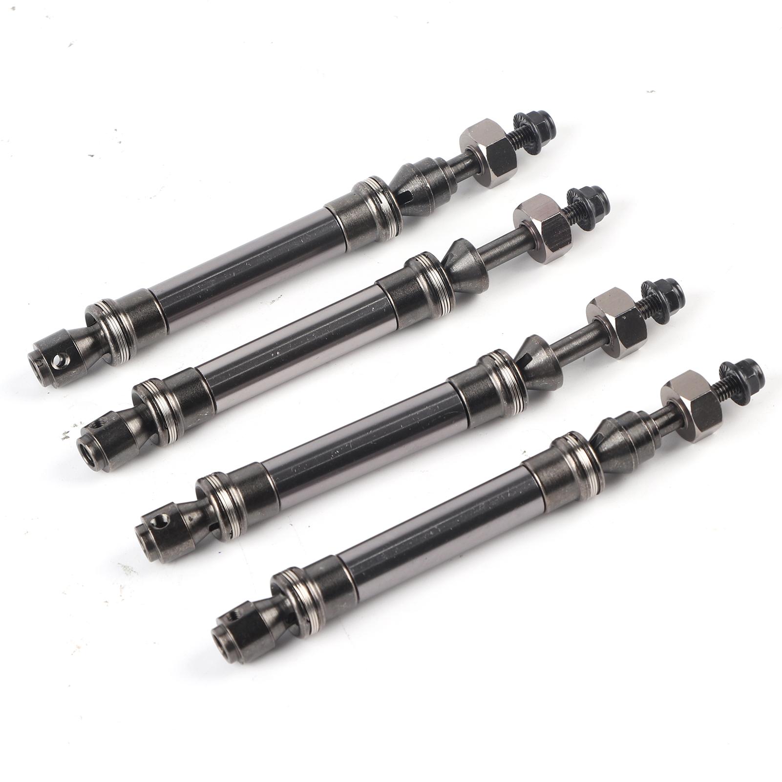 

4Pcs CVD передній і задній ведучий вал, металева вісь трансмісії для Traxxas Slash 4X4 110 RC CarTitanium