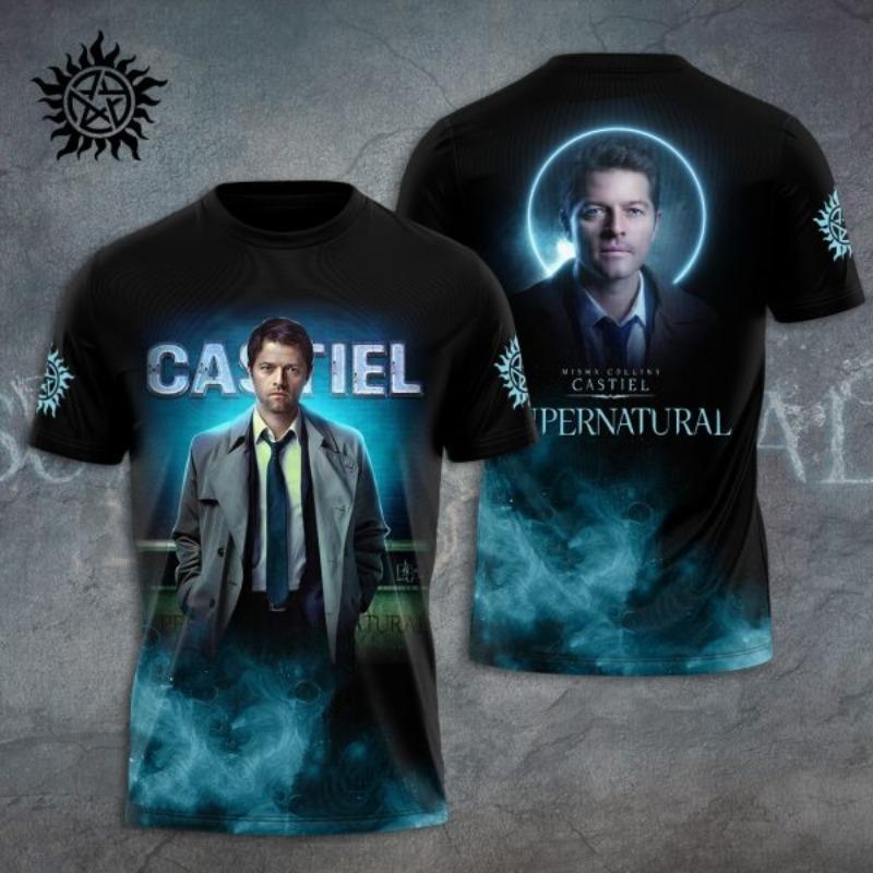Supernatural TV Series T-shirts 3D Printed Men Women Short Sleeve O-Neck T-Shirt Trend Cool Loose Casual Tees Oversized Y2k Tops