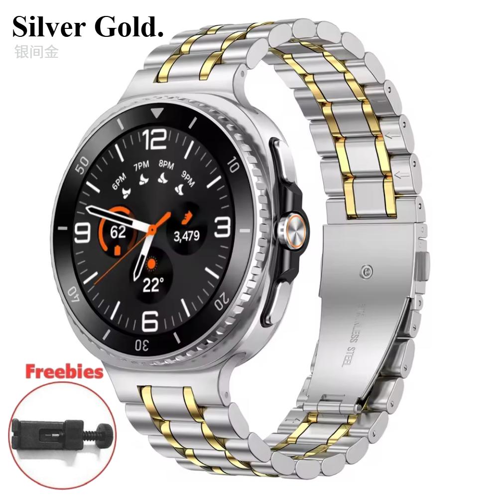 Metal Bracelet For Samsung Galaxy Watch 8 40mm 44mm Stainless Steel Strap Luxury Bussiness Band For Galaxy 8 Classic 46mm Accessories