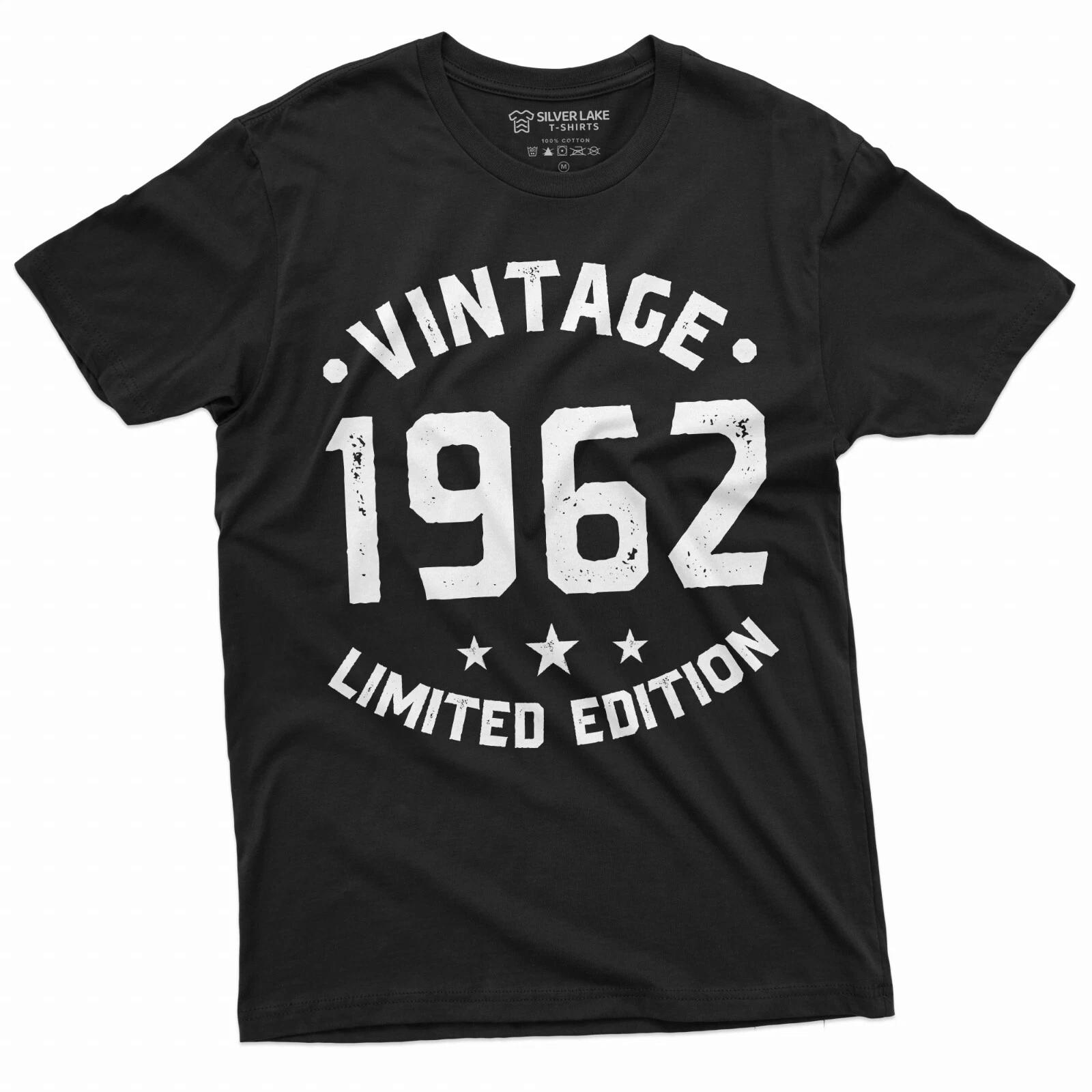 Vintage 1962 Limited Edition T-Shirt Personalized Gift Tee 40th 50th 60th Tee L