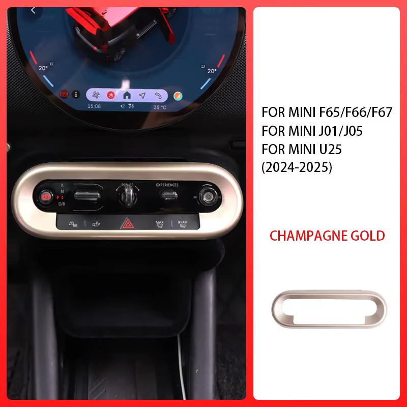 For Mini Countryman U25 Cooper E SE J01 EV J05 Aceman 2024 2025 Accessories Car Styling Central Control Button Frame Trim ABS