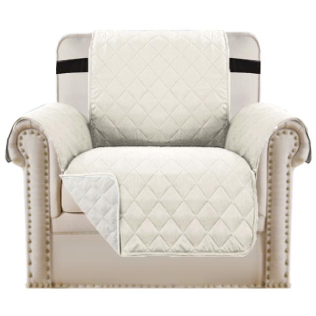 

Waterproof Reclining Sofa Cover Washable Quilting Sofas Cover Designed For Living Room Anti -Slip Armchair Covers 1 /2 /3 /4 Chair Seat Home 1seat белый