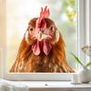 Peeping Alpaca Window Cling Removable Rooster Ostrich Dog Static Glass Sticker Waterproof PVC Animal Window Decoration Decal