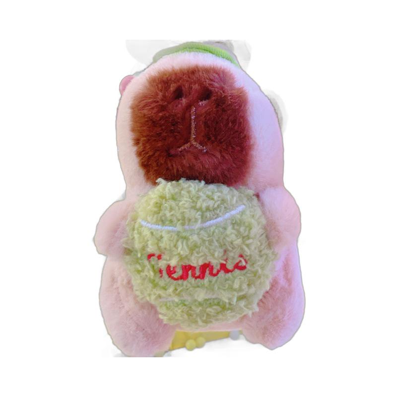 Breloc Capibara Pluș: Breloc cu ghindă drăguță de pluș, păpușă pandantiv și breloc