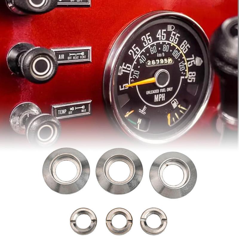 Complete Dash Switch Bezel and Nut Set for Jeep CJ5 CJ7 CJ8 (1972 1986) Includes 3 Bezels and 3 Nuts for Easy tallation