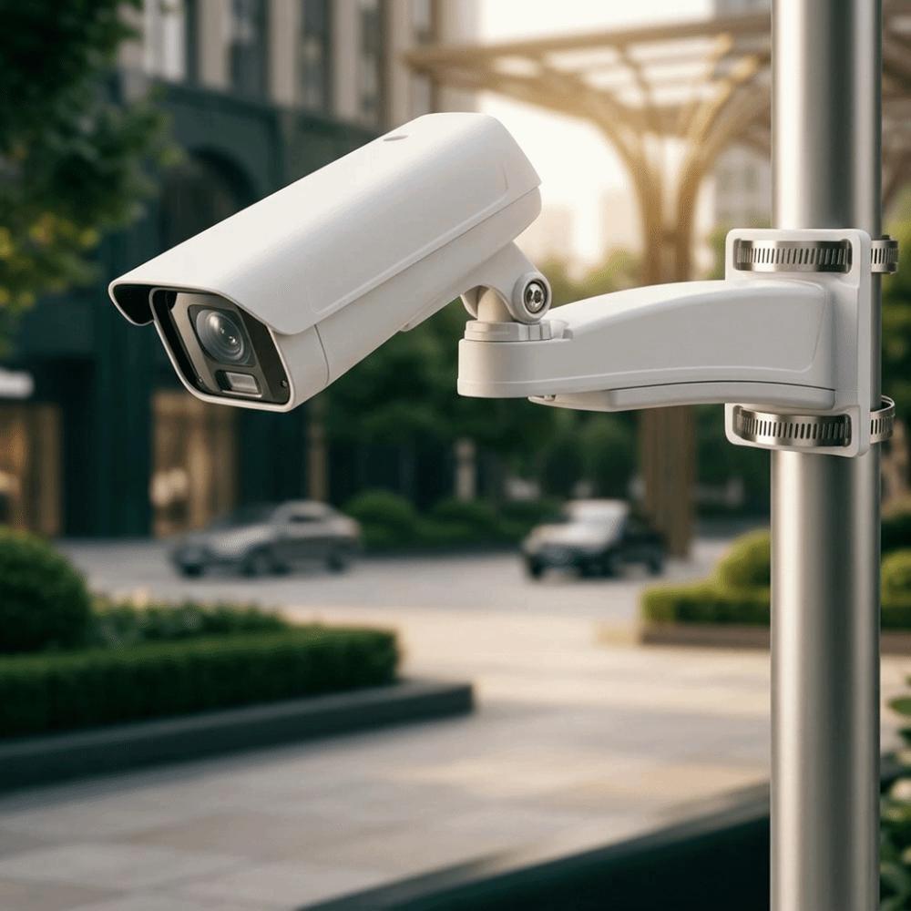 Rust Resistant Surveillance Camera Holder Sturdy Pole Mount Flexible Mounting Wall Mount Home