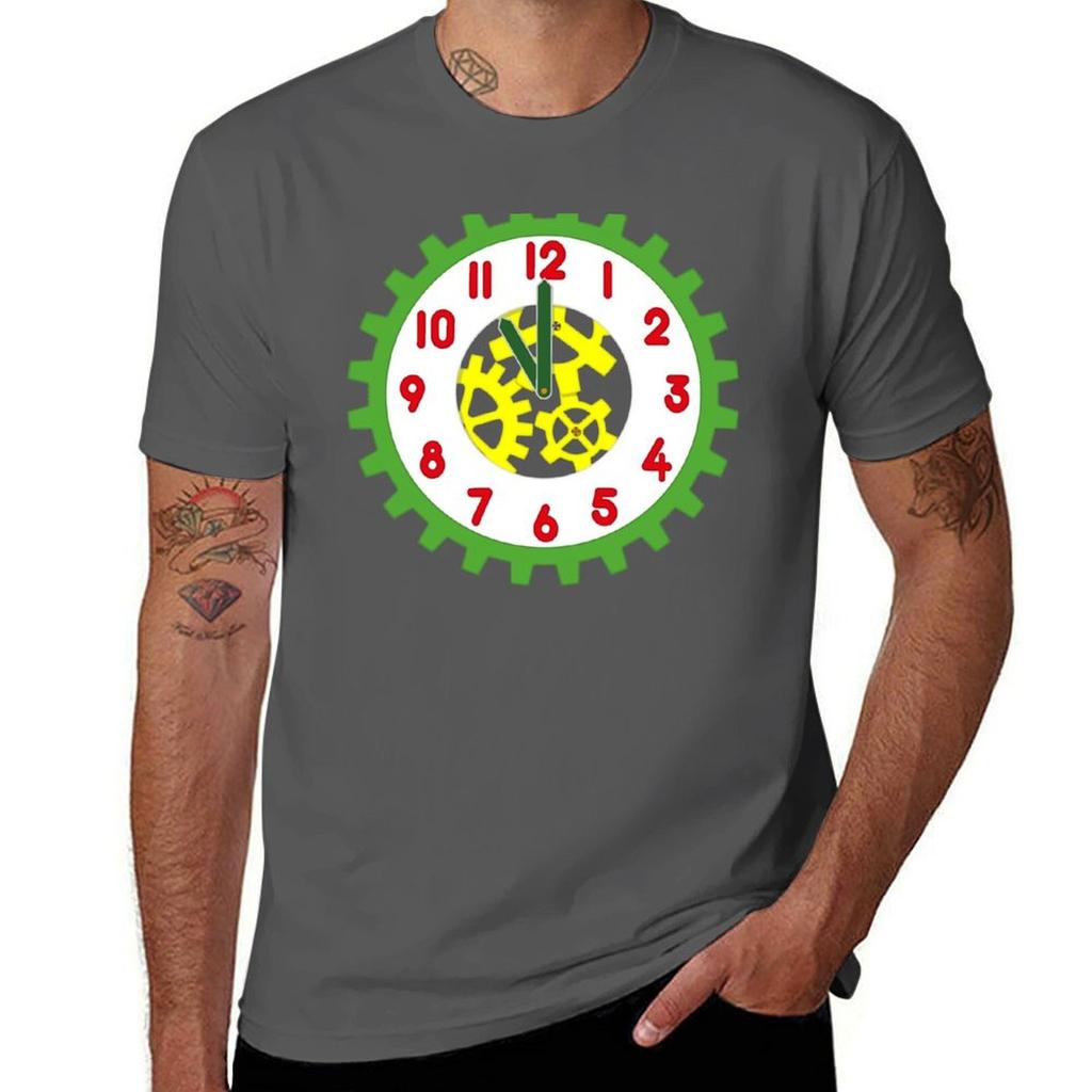 Beebthings Play School Clock Tshirt Work Basic Short Sleeve Top Tshirt