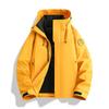 Herren Damen 3-in-1 Abnehmbare Kapuze Outdoorjacke Winddicht Warm Wasserdicht Wander Camping Reise Mantel