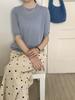 Women's Five-Sleeve Wool Base Layer Sweater - 100% Fine Knit, Autumn/Winter Simple Style