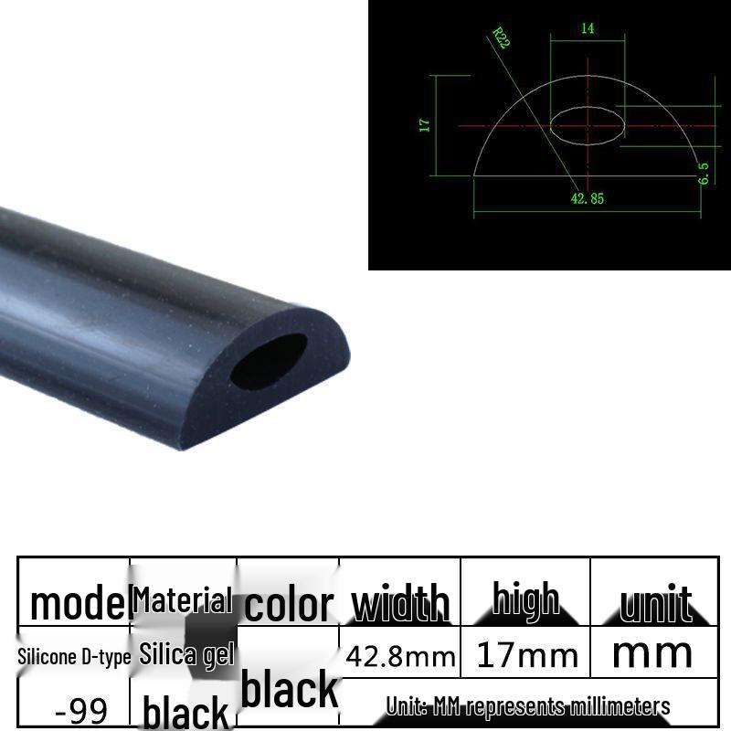 D-Shaped Silicone Sealing Strip: High-Temperature, Water-Retaining, Self-Adhesive, Anti-Collision, Shock-Absorbing for Doors & Windows