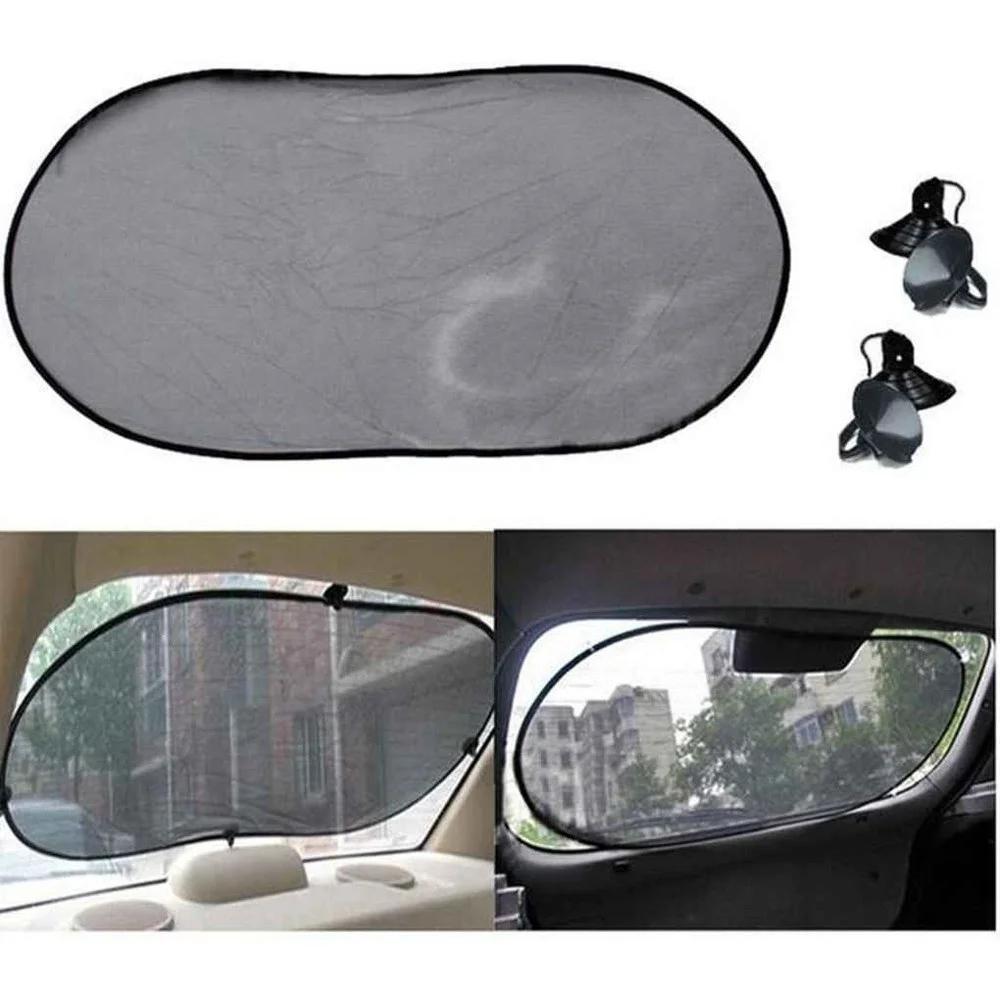 1pc/2pcs  Sun Shade Vehicle Shield Visor Protection Back Car Window Shade Mesh Sunshade Screen Heat Insulation UV Protection