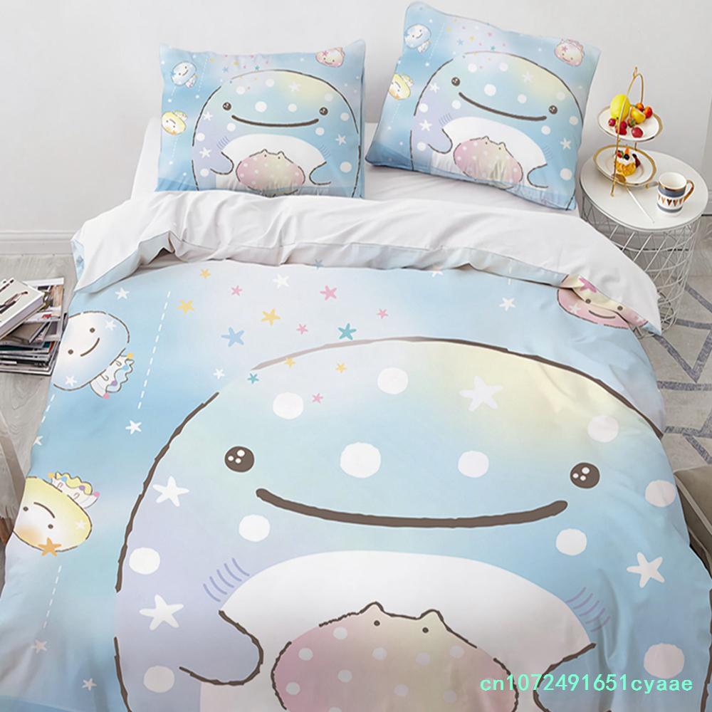 Cartone Animato Giapponese Sumikko Gurashi Anime Set Biancheria da Letto Kawaii Carino Sumikkogurashis Copripiumino Coperta Federa Matrimoniale King