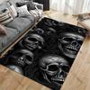 Dark Skulls and Swirling Patterns Carpet Yoga Living Room Room Decor Children's Crawling Mat Doormat Area Rug Games Mat