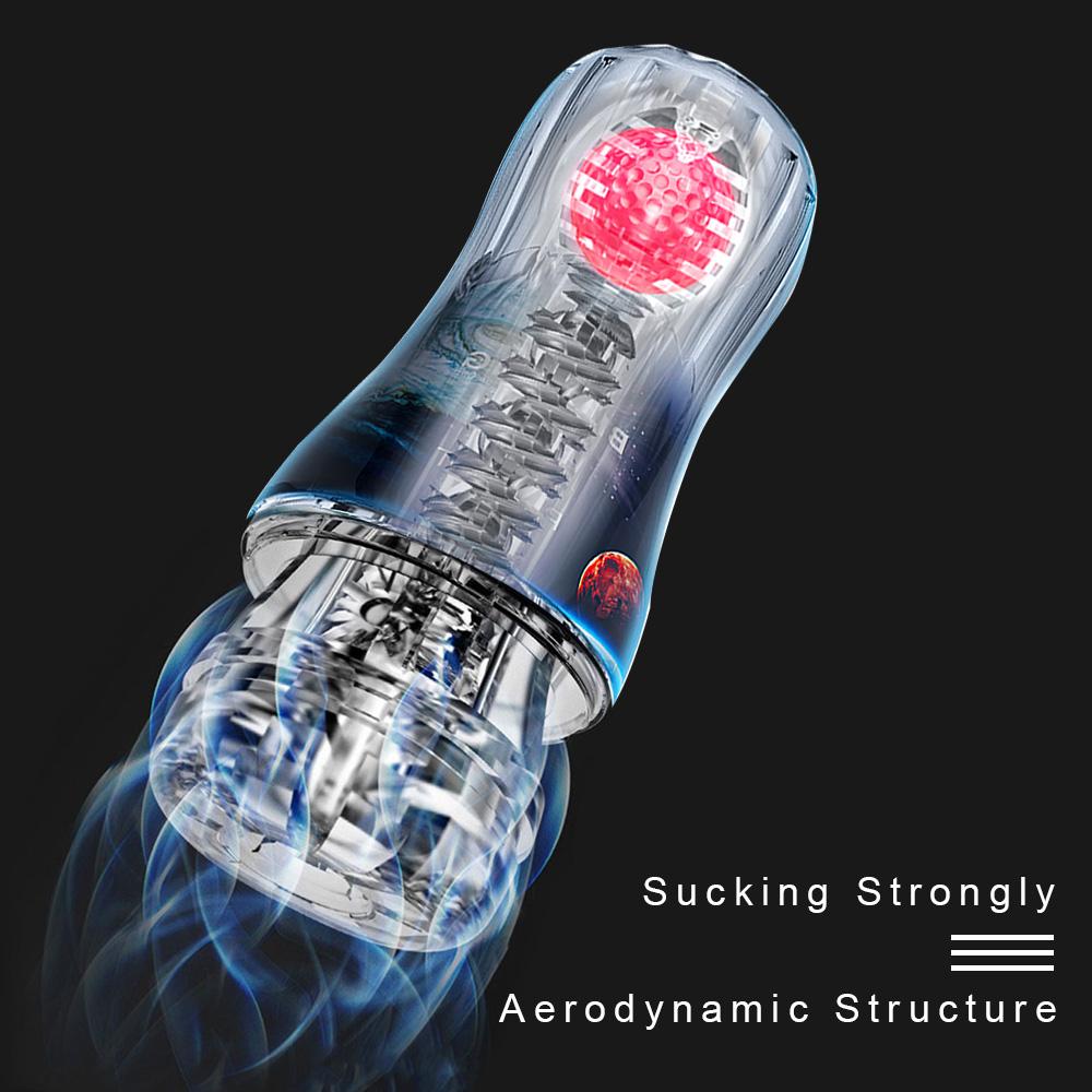 Male Masturbation Cup Masturbatings Sex Trainer Glans Ball Stimulator Vacuum Sex Cup Transparent Sex Toys for Men Soft Pussy