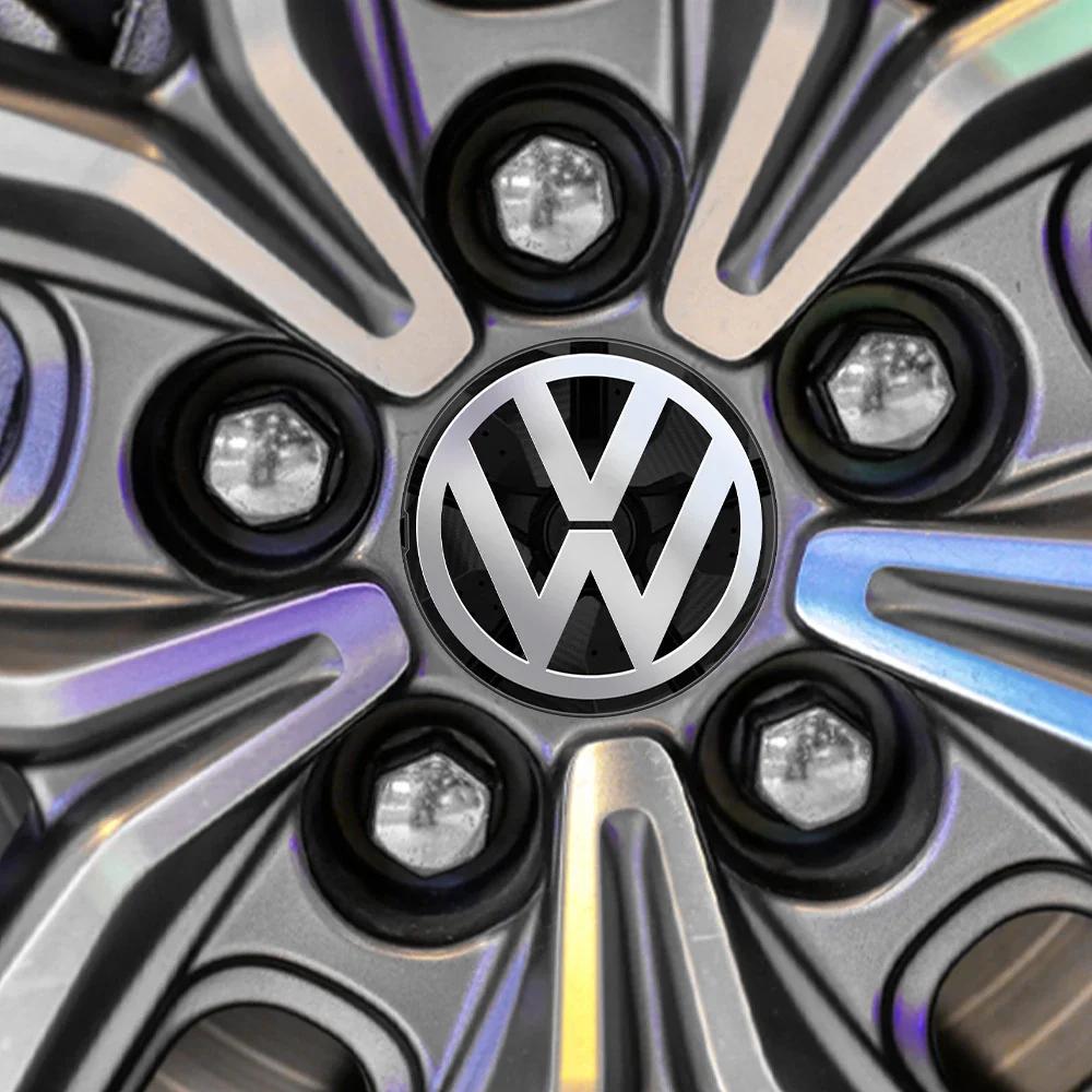 4pcs 55mm 65mm Car Wheel Center Caps Rim Hub Caps For Volkswagen VW Golf 4 5 6 Passat Jetta Beetle CC Bora Polo Touareg Tiguan EF1