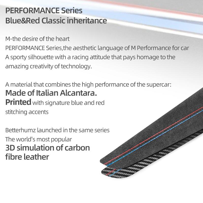 For BMW X1 E84 2010-2014 Made of Alcantara Car Interior Door Panel Trim Strips Performance Stickers 4pcs Auto Tuning Accessories