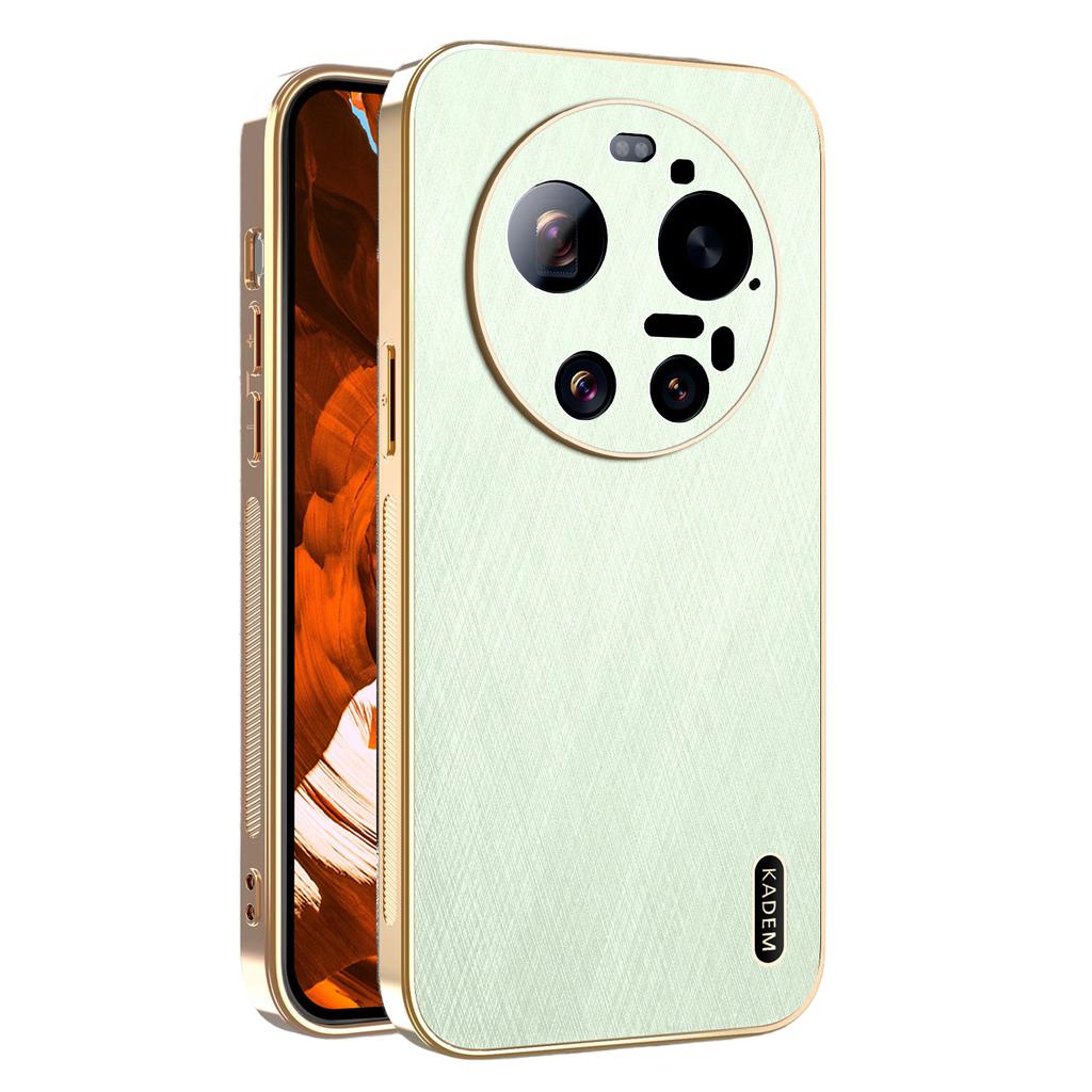 KADEM For Xiaomi 17 Ultra 5G Case Electroplating Silk Texture PU + TPU Phone Back Cover