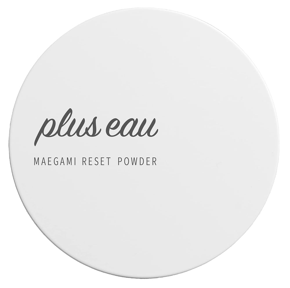 Plus Eau Polvos de Reinicio para Flequillo Polvo Compacto Control de Grasa para Fijar el Flequillo con Aplicador y Espejo, Maquillaje sin Brillo para Retoques
