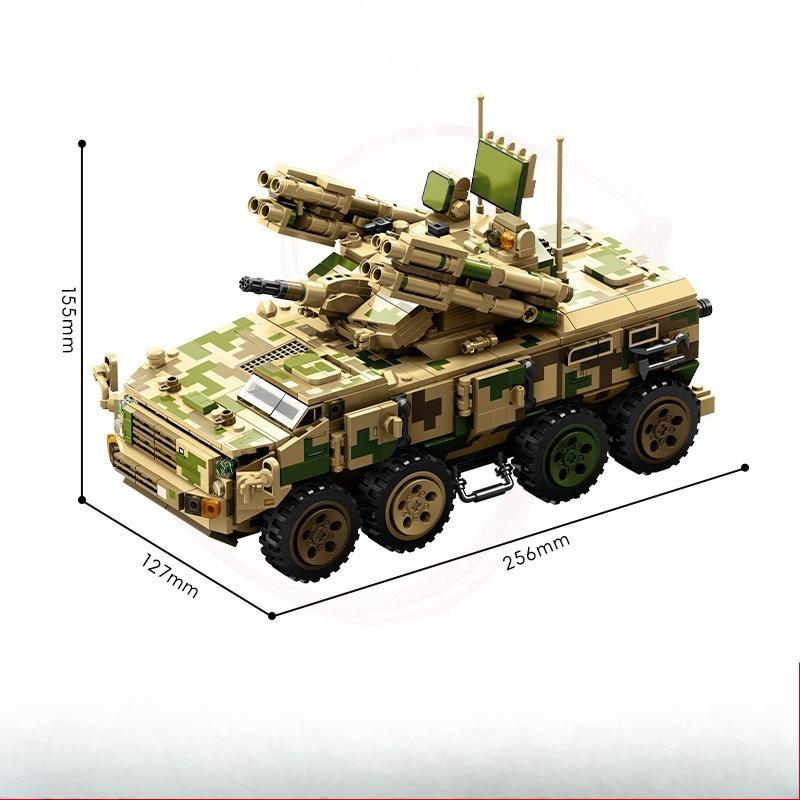 1007 Teile Militärserie 625E Flugabwehr-Kampffahrzeug Bausteine Spielzeug Ohne Karton