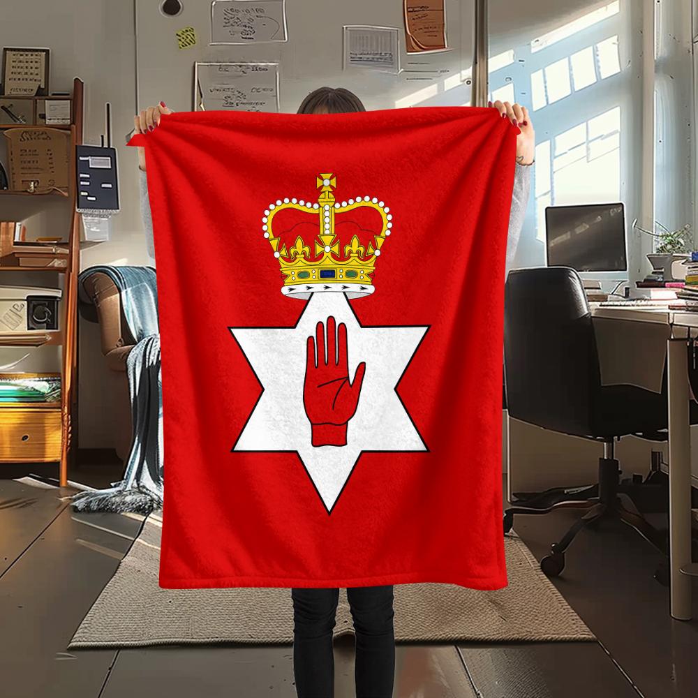 1 Stück Ulster-Print Flanelldecke, Hohe Qualität für alle Jahreszeiten, Heimdekoration, Wärme und Komfort, Perfekt für Weihnachtsgeschenke