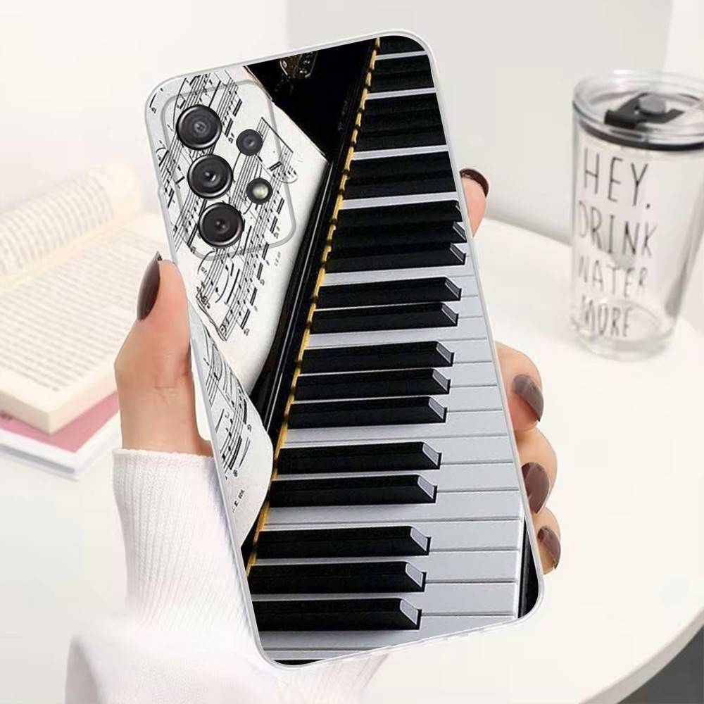 Piano Music Art For Samsung A51,30,71,S9,Ultra,Lite,S23,22,21,PIus,10,20,FE,Transparent, Silicone Case