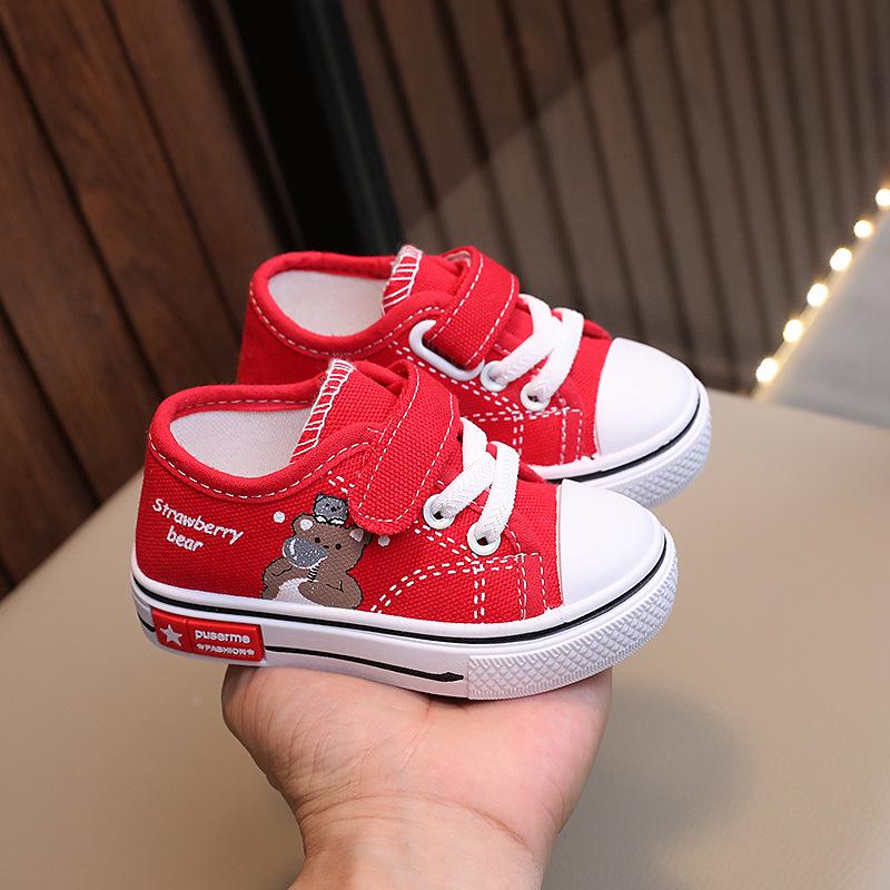 Children's Breathable Canvas Shoes: Soft Sole Walkers for Baby Boys and Girls, Perfect for Little Kids in Spring and Autumn