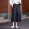 Demana Cloud Feel Mid-High Waist Loose Wide-Leg Denim Capris