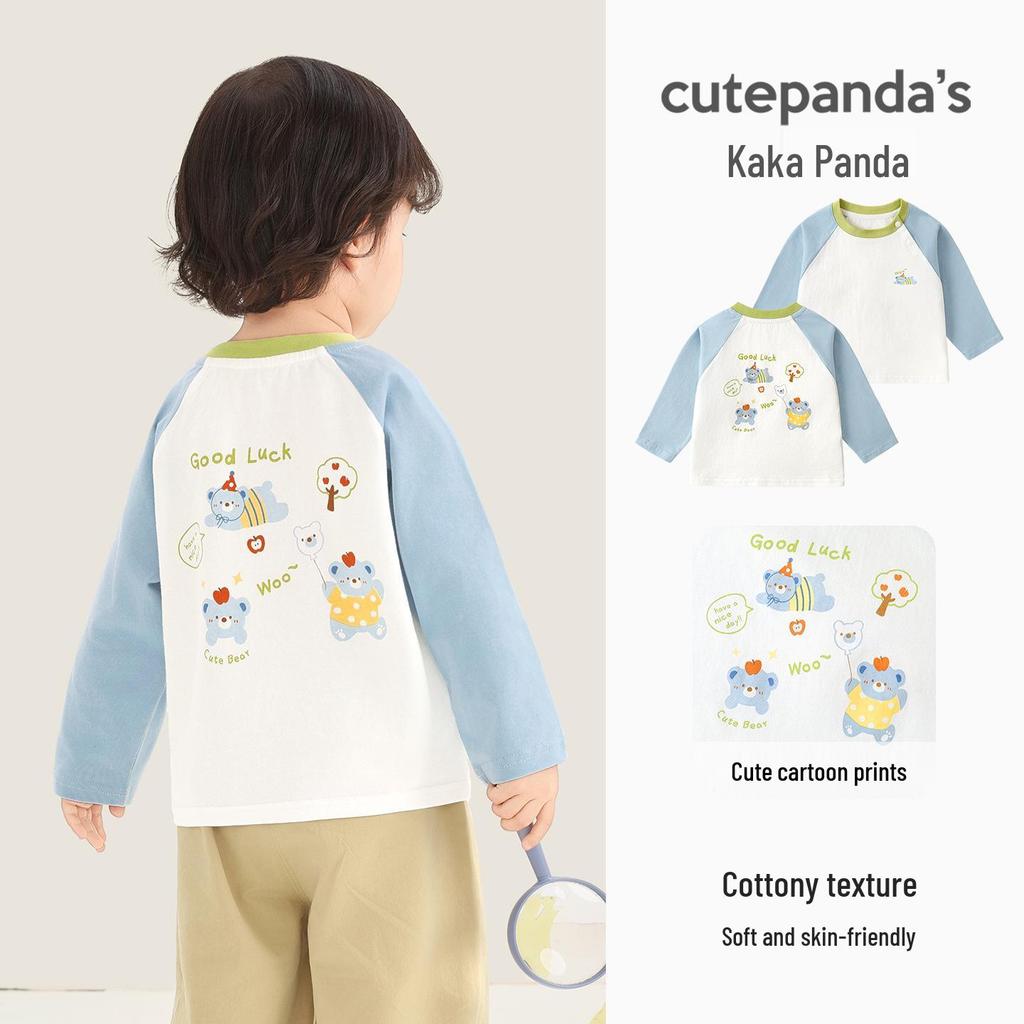 Kaka Panda Kids' Long-Sleeve T-Shirt: Spring/Autumn Essentials for Boys, Girls & Toddlers