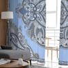 Cortinas Transparentes Florais Paisley Ornamentais Tradicionais para Sala de Estar Cortina de Janela de Tule Quarto Cozinha Véu Cortinas