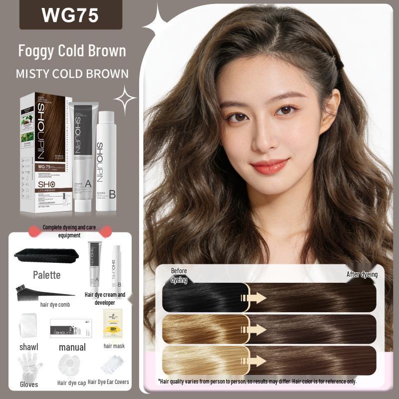 Premium Gift Box: Natural Black & Gray-Brown Linen Hair Dye Cream - Youthful, Vibrant, Plant-Based Formula