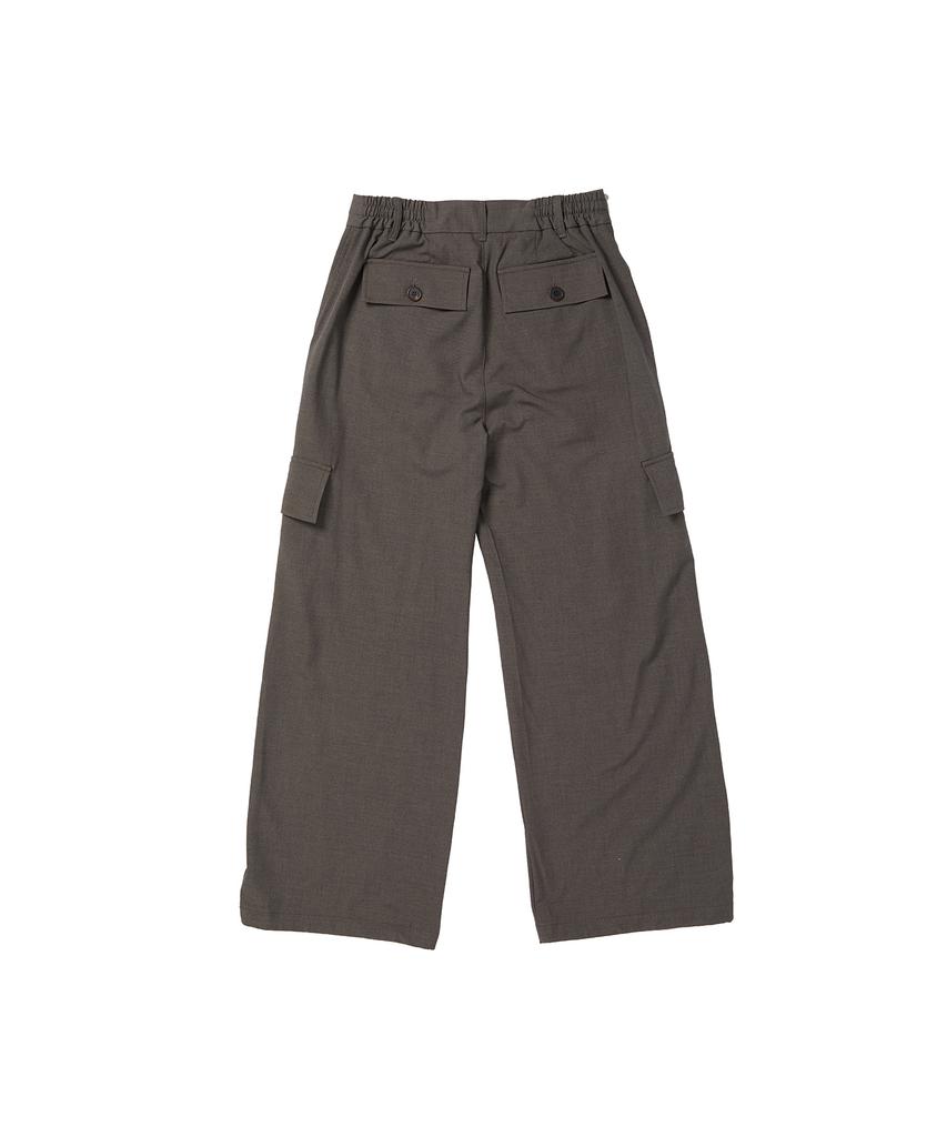 Tonilolenseu Wool Wide Cargo Pants Brown