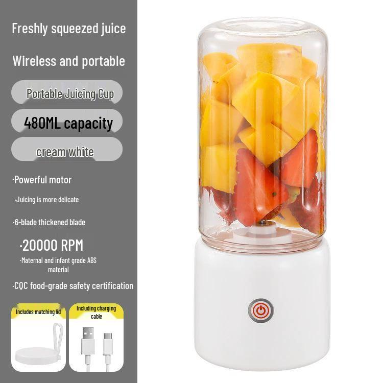 Compact Wireless Juicer Cup with Pulp Separation