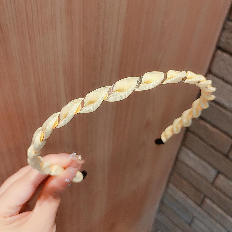 

Женская милая летняя повязка-обертывание для головы «Фея»: Универсальный высокий аксессуар для волос-черепа для умывания лица и выходов в свет жёлтый