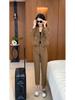 Women's 2023 Black Long Sleeve Suit & Pants Set - High-End Fashion for Spring/Autumn