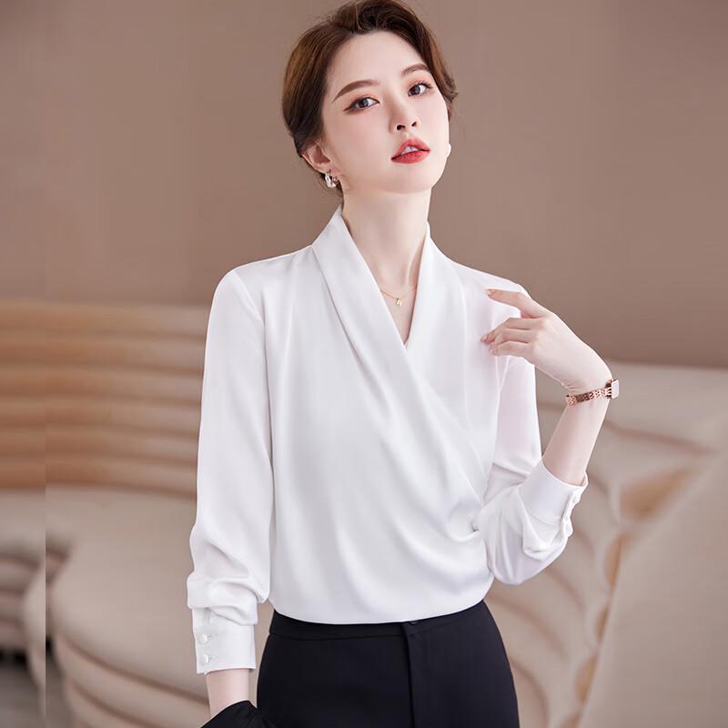 Women's V-Neck Long-Sleeve Blouse