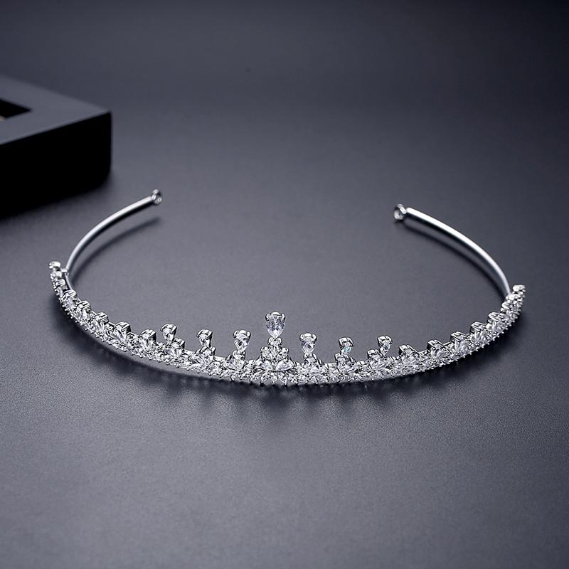 LUOTEEMI Factory Charm Large Wedding Bridal Crown Hair Accessory Comb Vintage for Bride Tiara