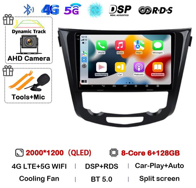 Android14 Car Radio Player For Nissan Qashqai J11 X-Trail Xtrail T32 Rogue Dualis 2013-2021 Support OEM BOSE 360 Auto Carpaly 4G