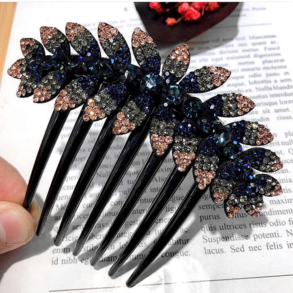 Elegant Hairpins For Girls Flower Leaves Women Hair Comb Hair Claws Korean Barrettes Hair Clips