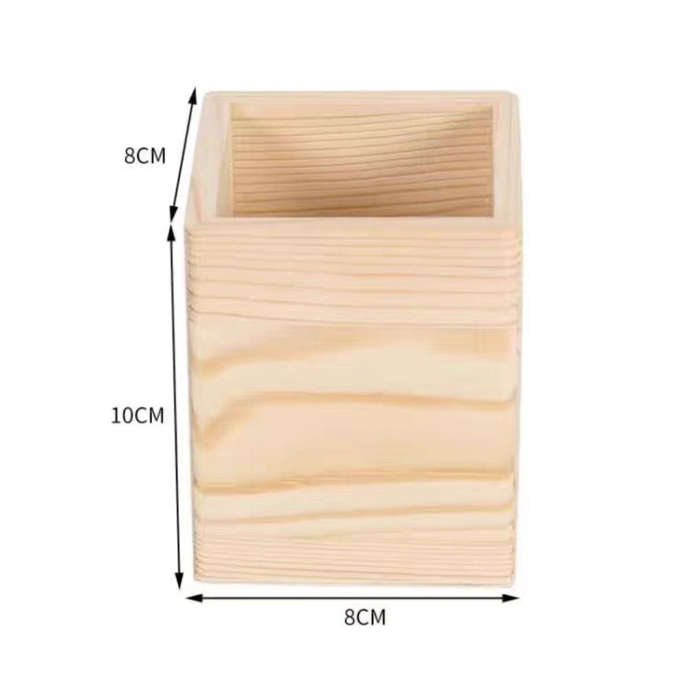 Large Capacity Wood Pen Pencil Box Organizer Pot Pencilcase Pencil Case Students Boys Girls