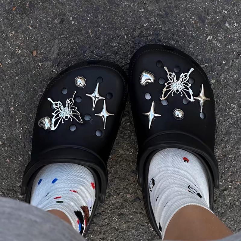 1 Stück Ins Schmetterling Herz Abnehmbare Schuhkette Schuhschnallen Dekor Leinwand Board Schuhe Zubehör Kreativer Schuh Vintage Schmuck