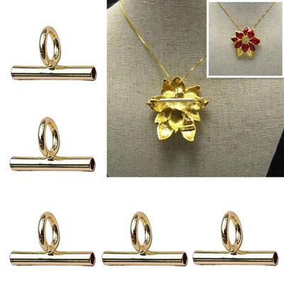 Convertible Necklace and Brooch Adapter Pin To Pendant Converters Jewelry Accessories Alloy Material for Brooch Necklace