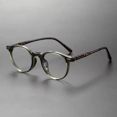 Fashion Round Anti Blue Light Glasses Women TR90 Ultralight Optical Prescription Eyewear Men Vintage Myopia Eyeglasses