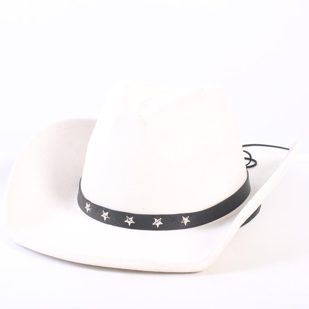 Beliebter europäischer und amerikanischer klassischer Wildleder Western Cowboyhut, Mode für Damen und Herren, großer Schirmhut Sonnenschutz