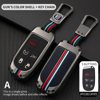 Kovové pouzdro na klíče od auta Fob pro Jeep Renegade Compass Grand Cherokee pro Chrysler 300C Wrangler Dodge Car příslušenství
